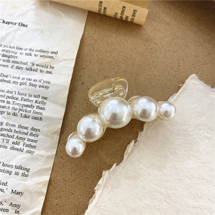 Wholesale Transparent Pearl Clip Korean Creative Bath Pearl Hairpin Trendy Transparent Color Clip