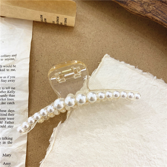 Wholesale Transparent Pearl Clip Korean Creative Bath Pearl Hairpin Trendy Transparent Color Clip