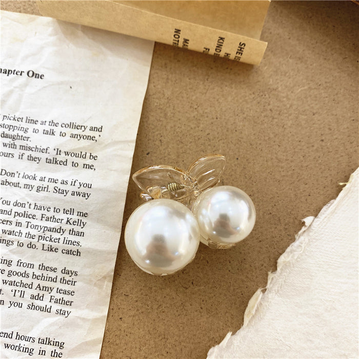 Wholesale Transparent Pearl Clip Korean Creative Bath Pearl Hairpin Trendy Transparent Color Clip