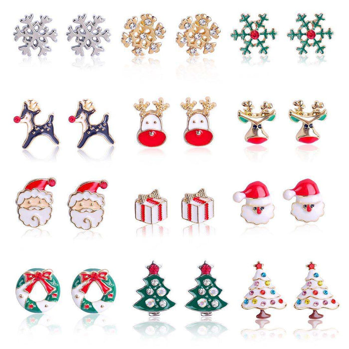 Wholesale Alloy Christmas Earrings Set