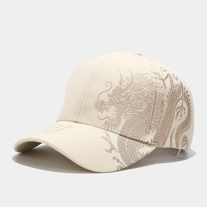 Wholesale dragon pattern baseball cap men's outdoor casual peaked cap Women's trendy sun protection sun hat