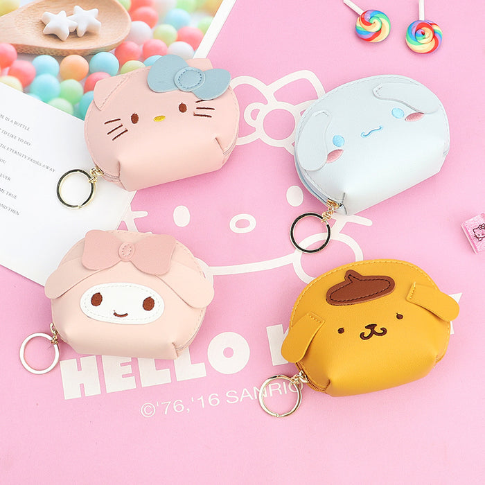 Wholesale PU Leather Embroidered Cat Coin Purse Pink Small Wallet For Keys And Earphones Chic Casual Women S Pouch