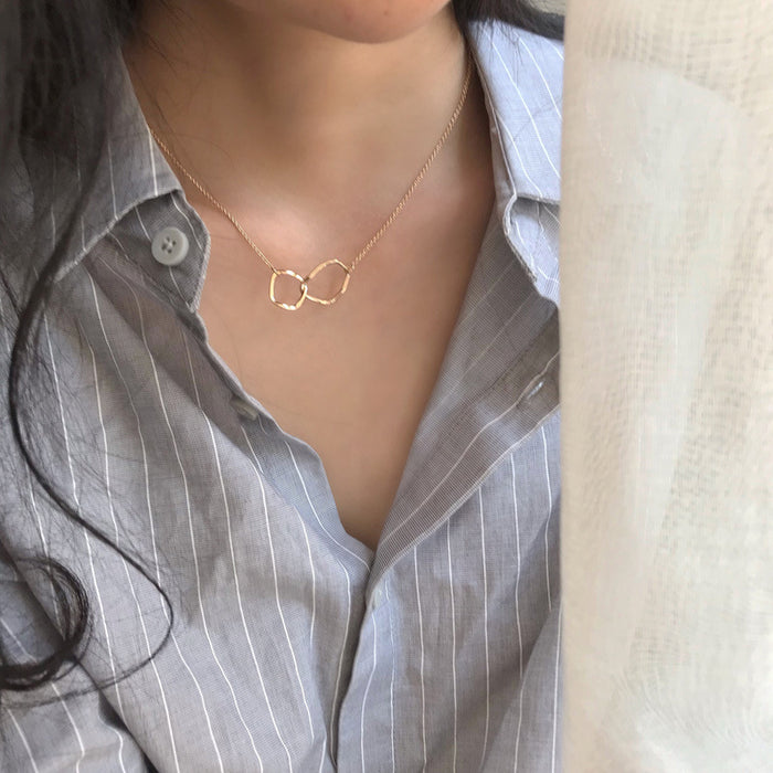 Wholesale irregular cross geometric clavicle chain Women's neck chain necklace