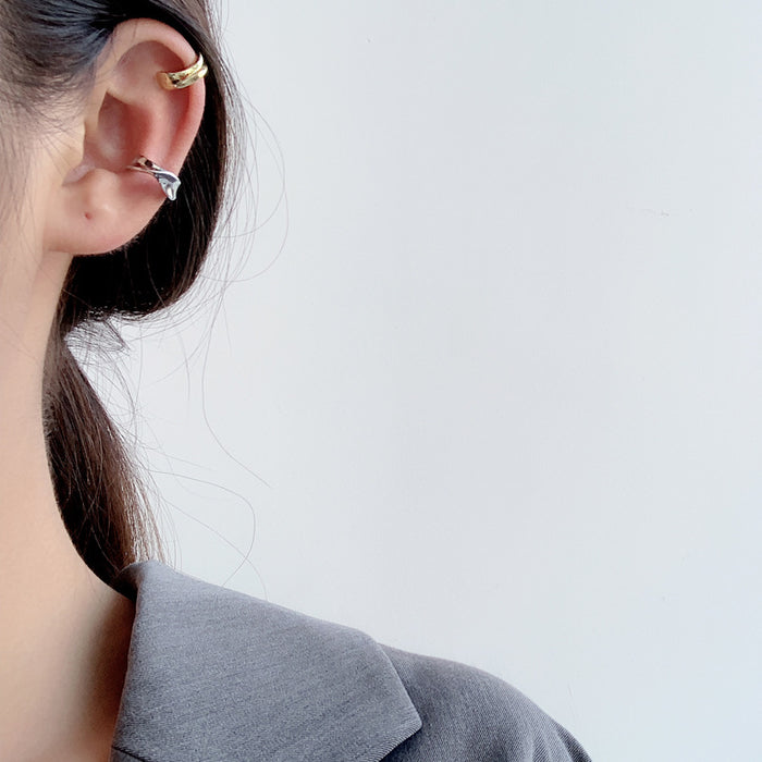 Wholesale s925 Sterling Silver Twist Ear Clip Women's ins Cold Style Ear Clip