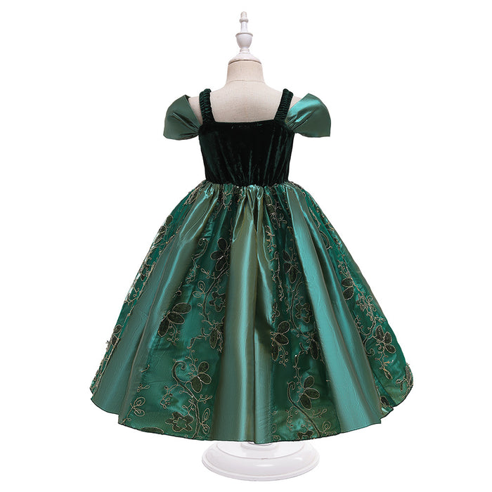 Wholesale off-shoulder dress girls dress children's dress pettiskirt