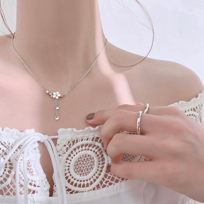 Wholesale Sakura necklace design temperament collarbone chain