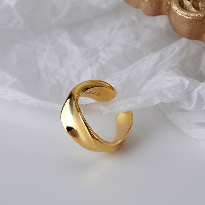 Wholesale s925 Sterling Silver Twist Ear Clip Women's ins Cold Style Ear Clip