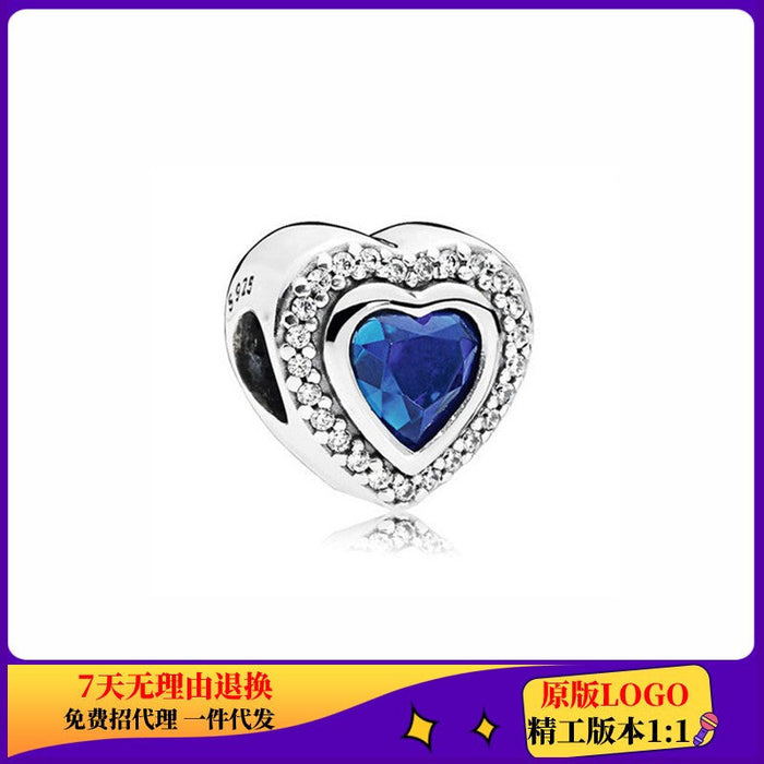 Wholesale Cupronickel Silver Plated Pumpkin Cart Blue Beads JDC-BDS-ZhiS001