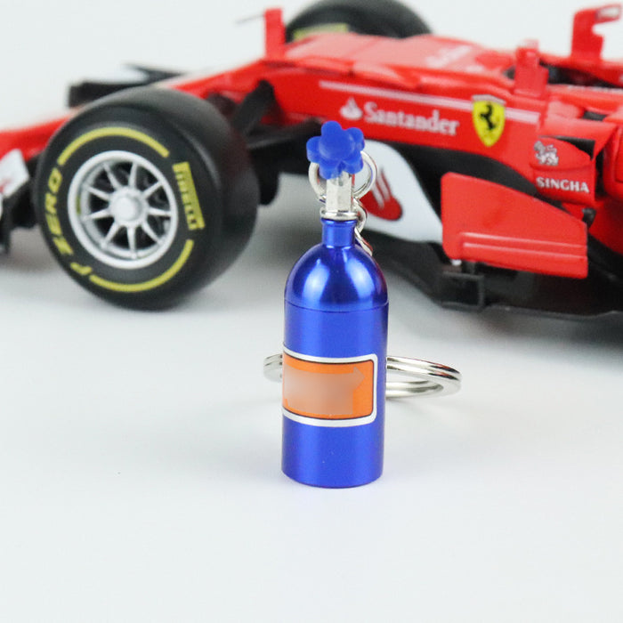 Wholesale Foreign trade hot sale key chain creative metal turbine cartoon auto parts nitrogen bottle key chain