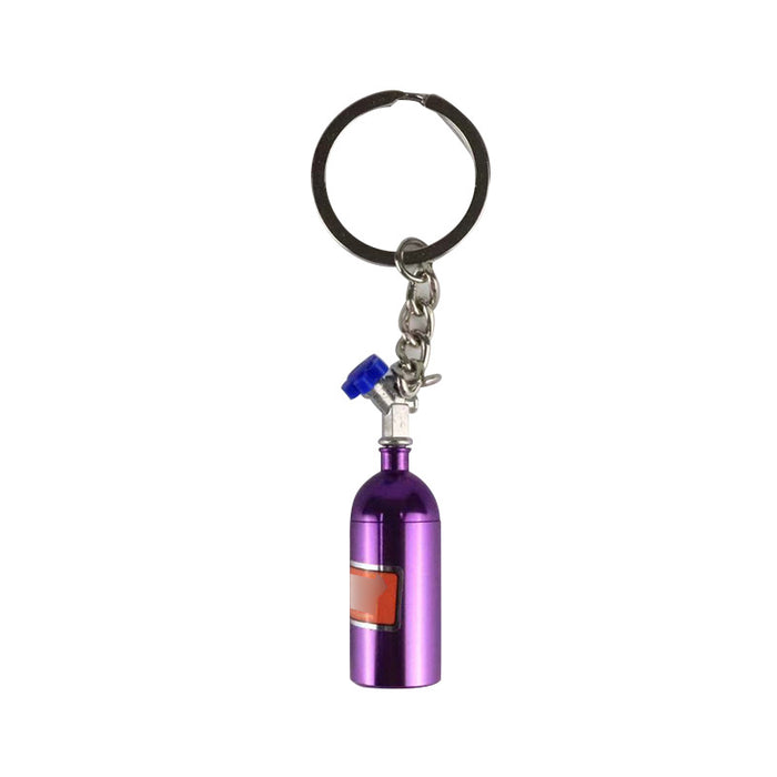 Wholesale Foreign trade hot sale key chain creative metal turbine cartoon auto parts nitrogen bottle key chain