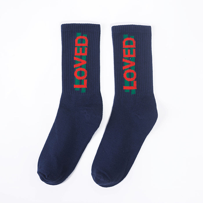 Wholesale Personalized Creative Alphabet Skateboarding Socks Sports Socks