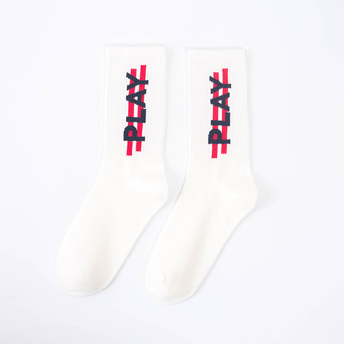 Wholesale Personalized Creative Alphabet Skateboarding Socks Sports Socks