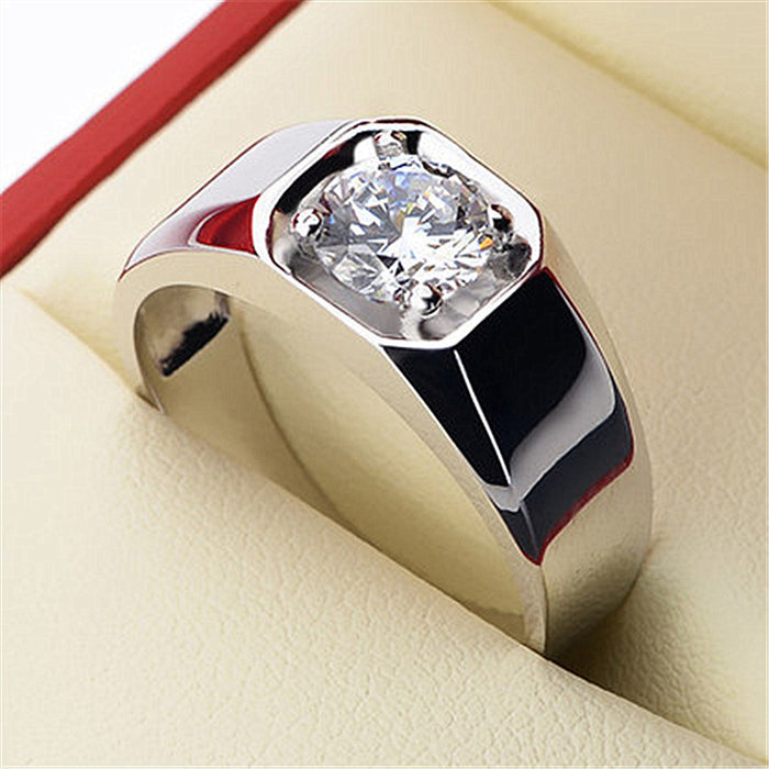 Wholesale Moissanite Eight Hearts and Eight Arrows Ring for Women One Carat Simple Classic Six-Claw Wedding Ring