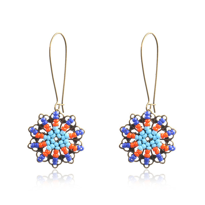 Wholesale Bohemian Geometric Hollow Tassel Earrings for Party Fashion Accessory MOQ≥2
