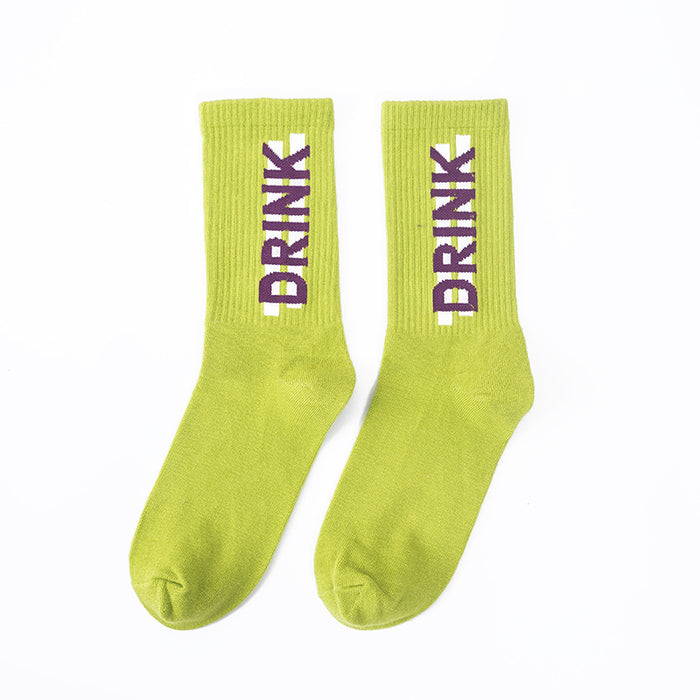 Wholesale Personalized Creative Alphabet Skateboarding Socks Sports Socks