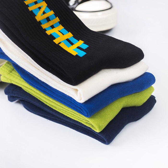 Wholesale Personalized Creative Alphabet Skateboarding Socks Sports Socks