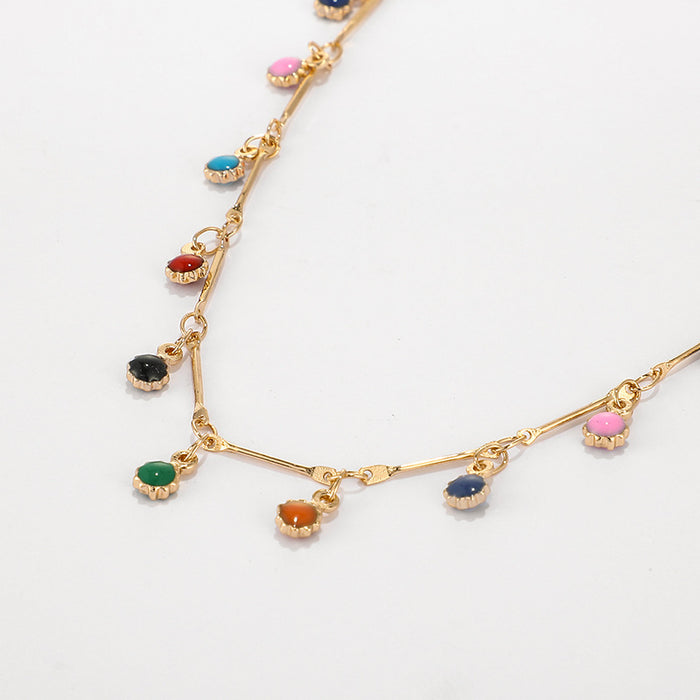 Wholesale Necklace Fashion Simple Necklace Versatile Small Ball Single Layer Necklace