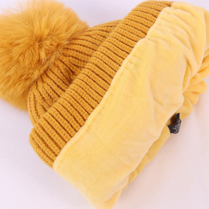 Wholesale Hat Wool Solid Color Warm Scarf Gloves Set JDC-FH-JunC001