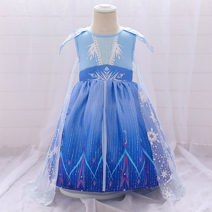 Wholesale baby one-year-old dress snowflake dress pettiskirt