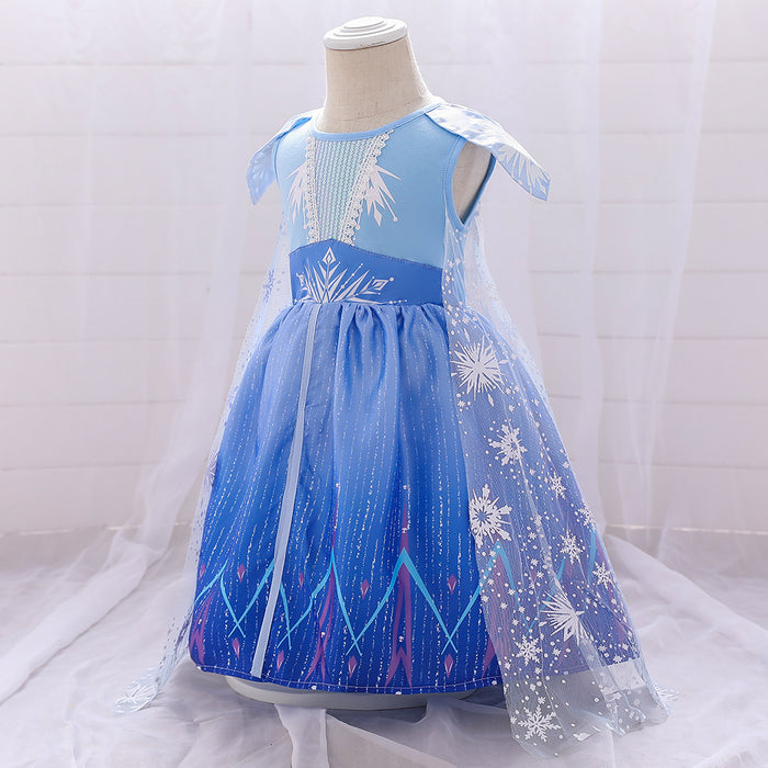 Wholesale baby one-year-old dress snowflake dress pettiskirt