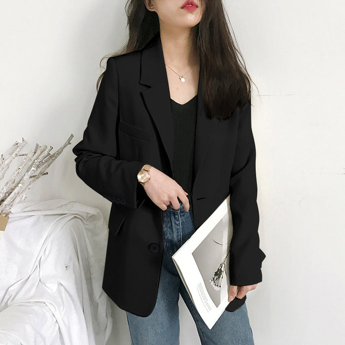 Wholesale Small Suit Jacket Women's Korean Version Spring and Autumn Casual Loose Internet Famous Autumn Suit Jacket British Trend JDC-CTS-ZX003