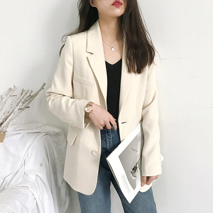 Wholesale Small Suit Jacket Women's Korean Version Spring and Autumn Casual Loose Internet Famous Autumn Suit Jacket British Trend JDC-CTS-ZX003