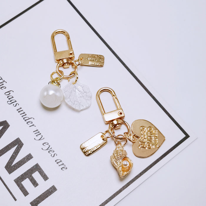 Wholesale Love Pearl Shell Keychain Wedding Gift Bag Charm Fashion Accessory MOQ≥2