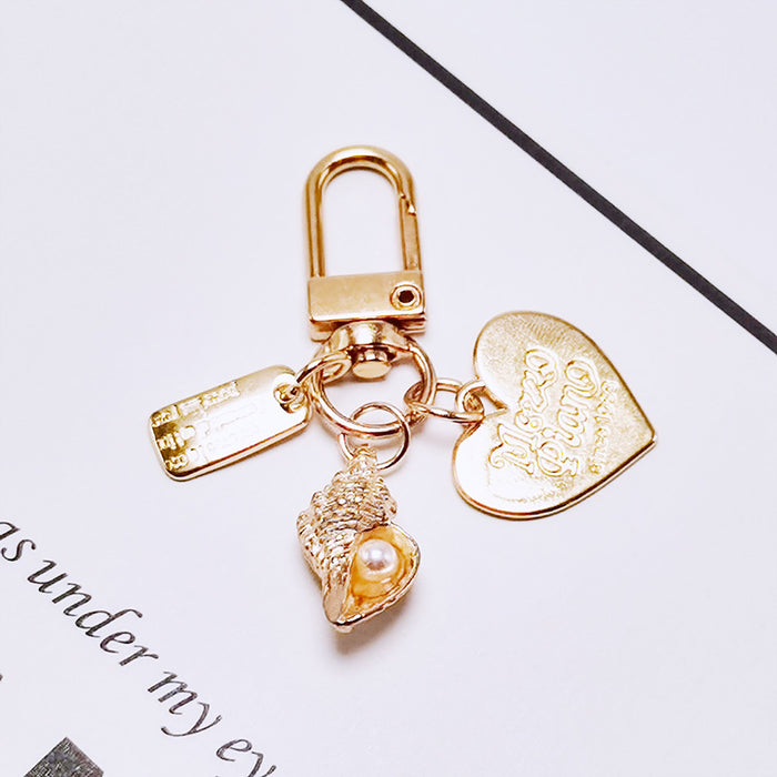 Wholesale Love Pearl Shell Keychain Wedding Gift Bag Charm Fashion Accessory MOQ≥2
