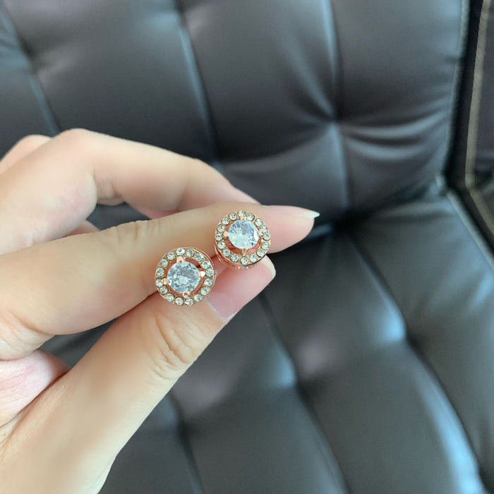 Wholesale Personalized and fashionable earrings for women, simple and versatile, elegant and stylish zircon earrings