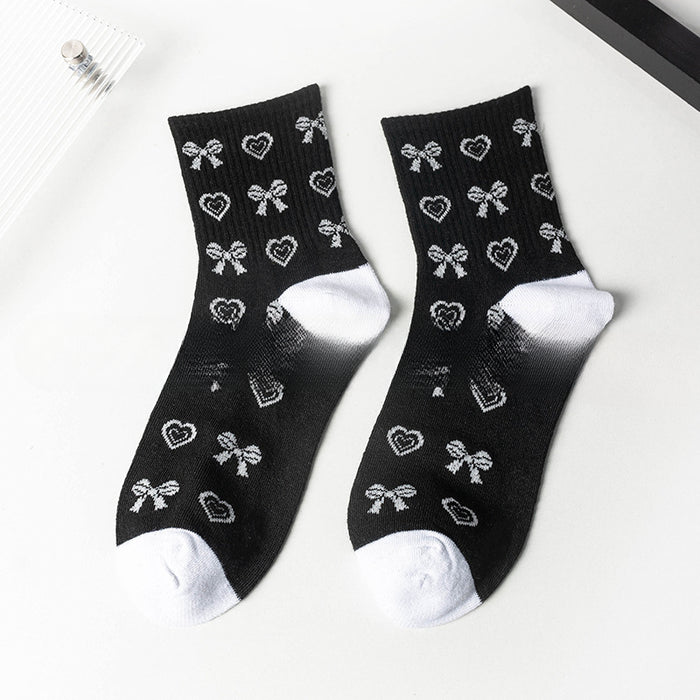 Wholesale 10pcs Polycotton Love Bow Running Socks JDC-SK-Miqi011