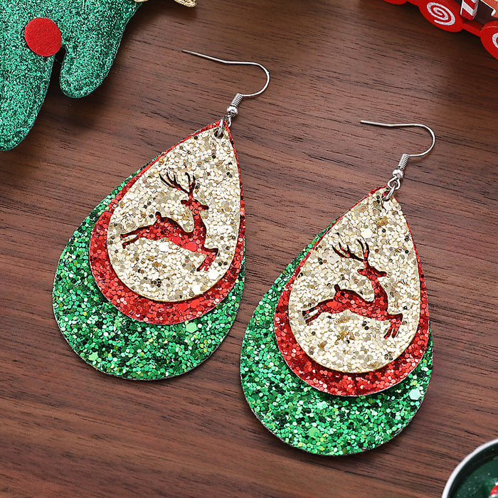 Wholesale Christmas Glitter Earrings JDC-ES-ChuLian011