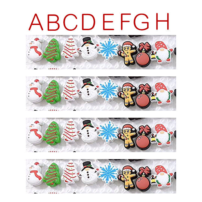 Wholesale 10pcs/20pcs Christmas Snowman Silicone Focal Beads JDC-BDS-NaiSi003