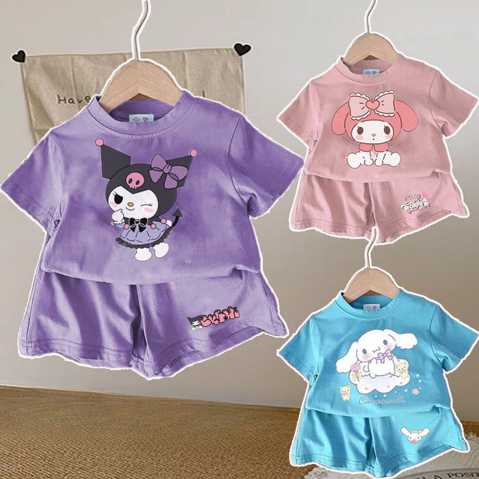 Wholesale Cartoon Cute T-shirt Shorts Children's Suit JDC-CTS-XiaoHZ001