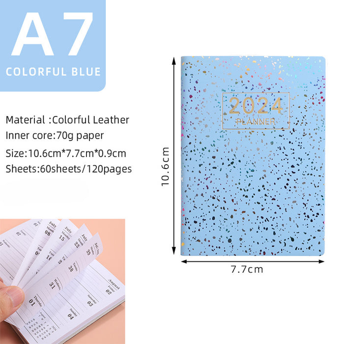 Wholesale Paper Laser Colorful Cover A7 Daily Planner Notebook JDC-NK-FeiEn003