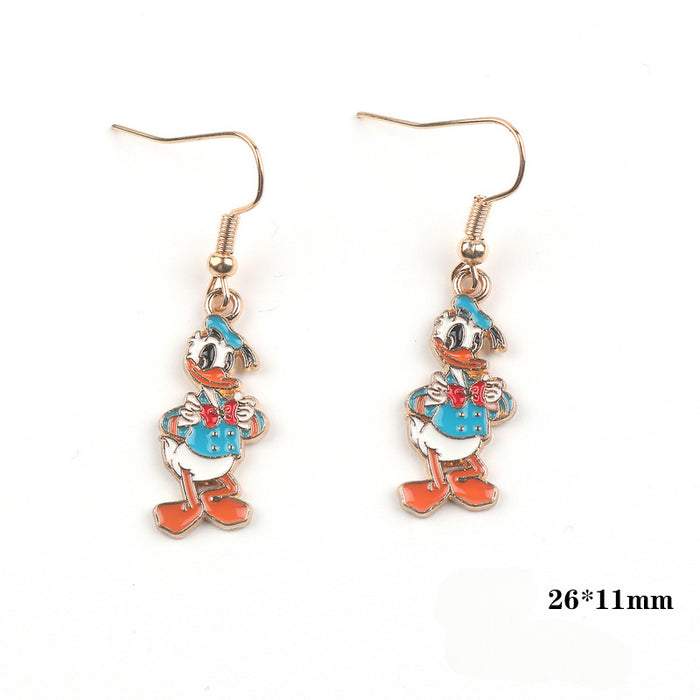 Wholesale Cartoon Alloy Pendant Earrings JDC-ES-FuYu005