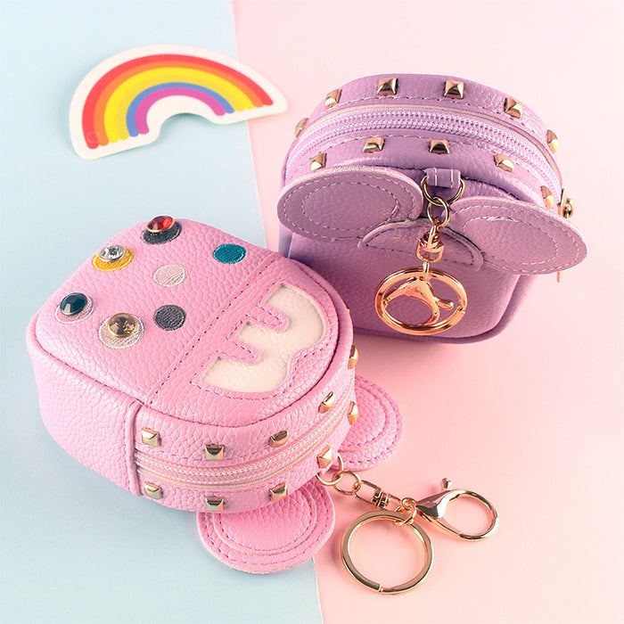 Wholesale PU Small School Bag Integrated Zipper Coin Purse JDC-WT-YouTu005