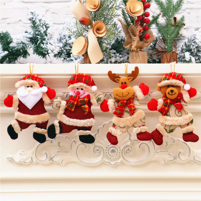 Wholesale Christmas Decorations Dancing Old Man Doll Pendant Christmas Window Arrangement Christmas Tree Accessories Hanging Ornaments