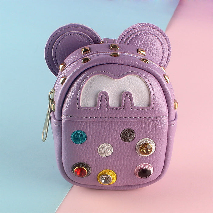 Wholesale PU Small School Bag Integrated Zipper Coin Purse JDC-WT-YouTu005