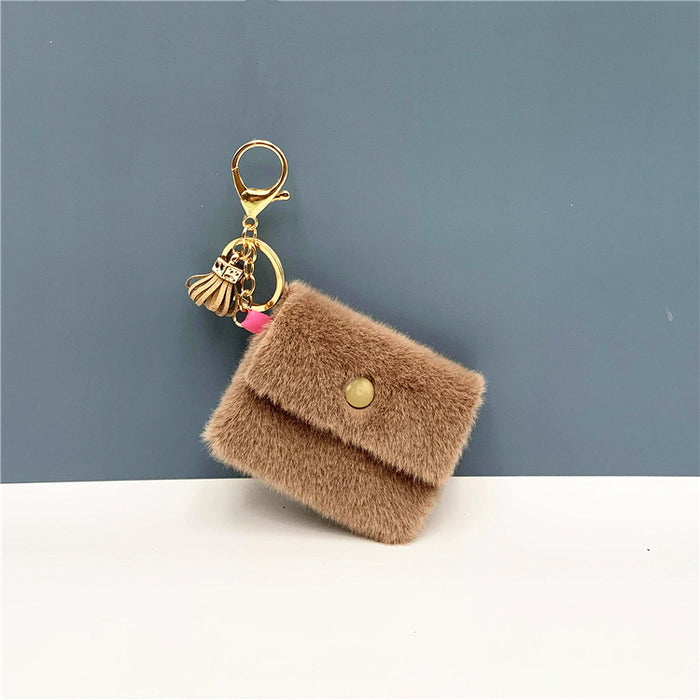 Wholesale Mini Coin Purse Keychain Candy Color Cute Coin Key Bag Pendant Data Cable Storage Bag Keychain