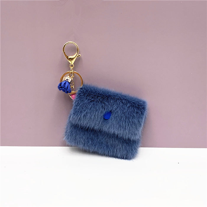 Wholesale Mini Coin Purse Keychain Candy Color Cute Coin Key Bag Pendant Data Cable Storage Bag Keychain