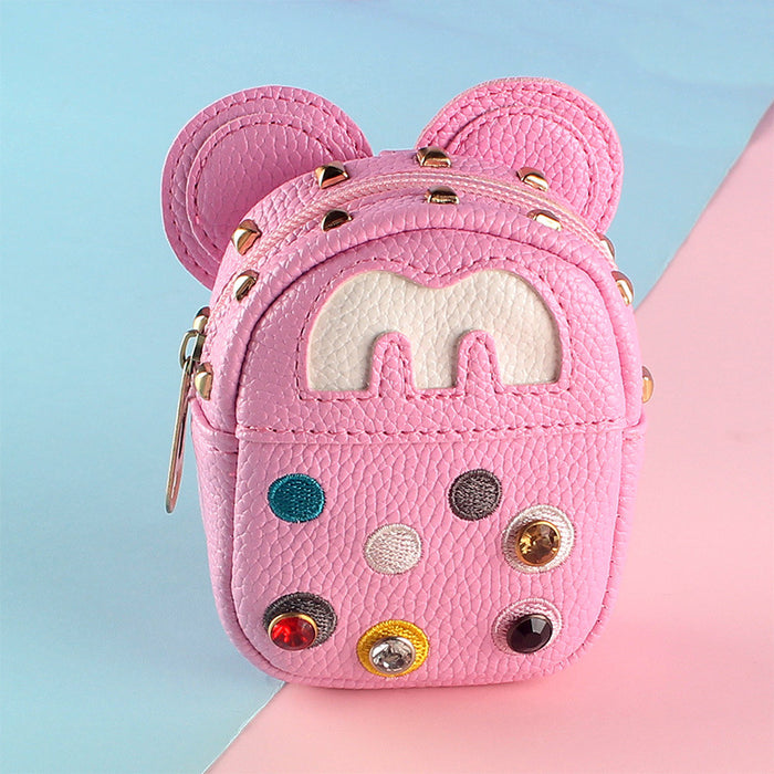 Wholesale PU Small School Bag Integrated Zipper Coin Purse JDC-WT-YouTu005