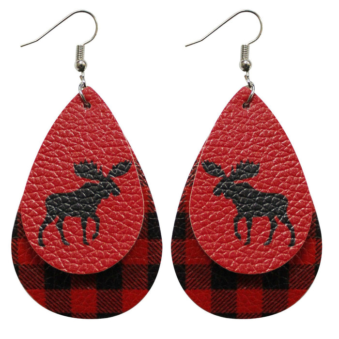 Wholesale  jewelry water drop leather earrings