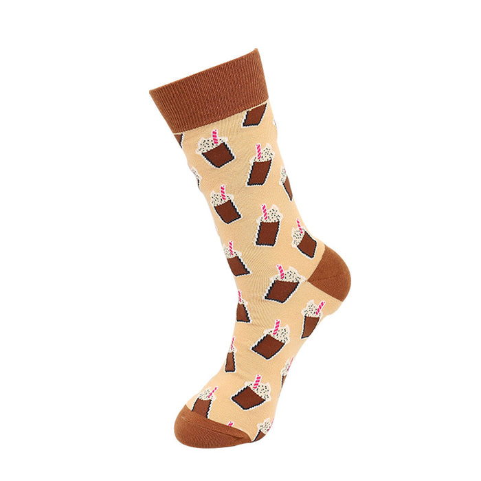 Wholesale Large socks, trendy socks, cotton socks, jacquard cartoon high tube socks, long socks