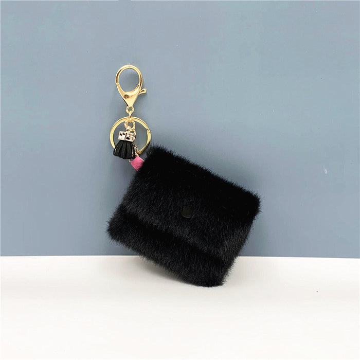 Wholesale Mini Coin Purse Keychain Candy Color Cute Coin Key Bag Pendant Data Cable Storage Bag Keychain