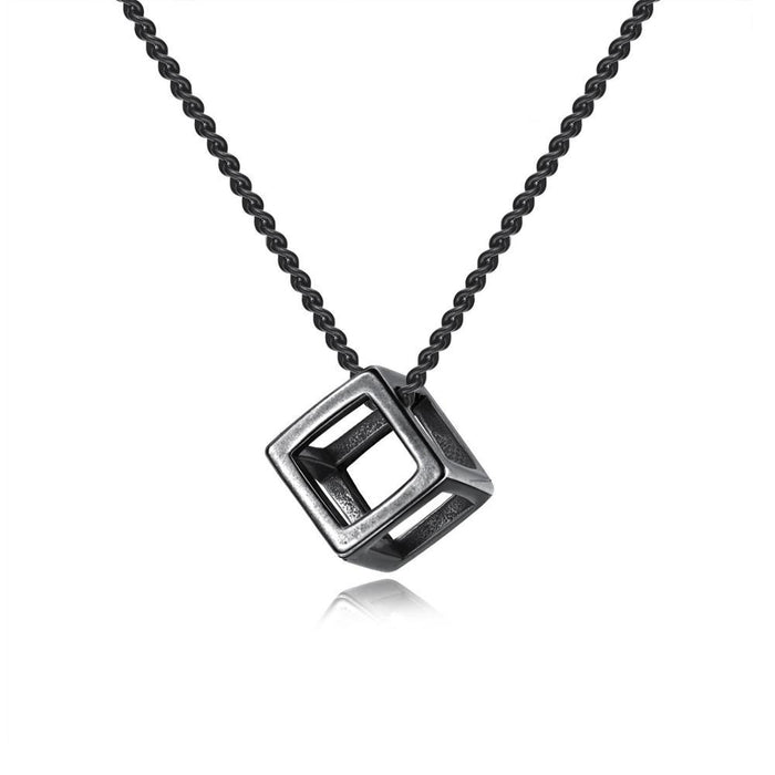 Wholesale Hollow Pendant Men's and Women's Titanium Steel Necklace  Three-dimensional