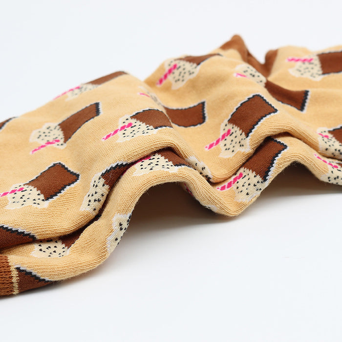 Wholesale Large socks, trendy socks, cotton socks, jacquard cartoon high tube socks, long socks