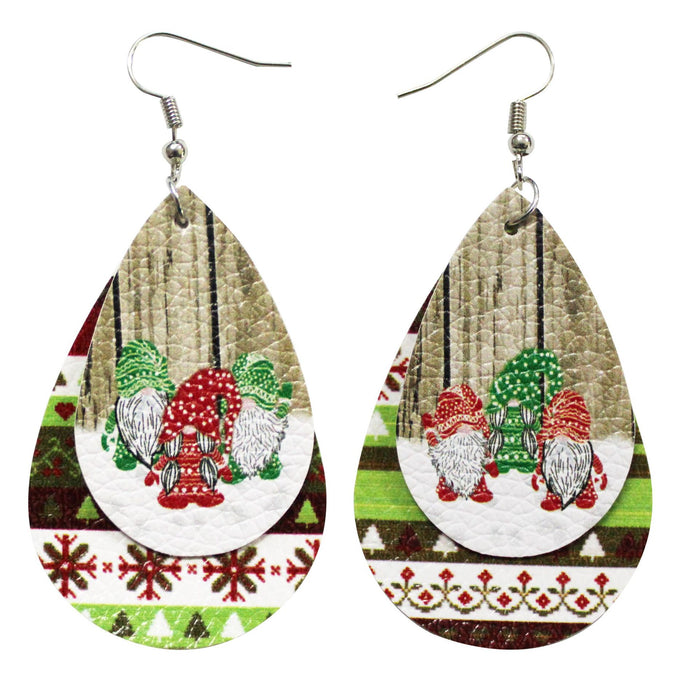 Wholesale  jewelry water drop leather earrings