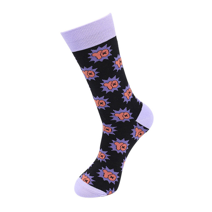 Wholesale Socks, Long Socks, Skateboarding Cartoon Pattern, Medium Tube Trendy Socks