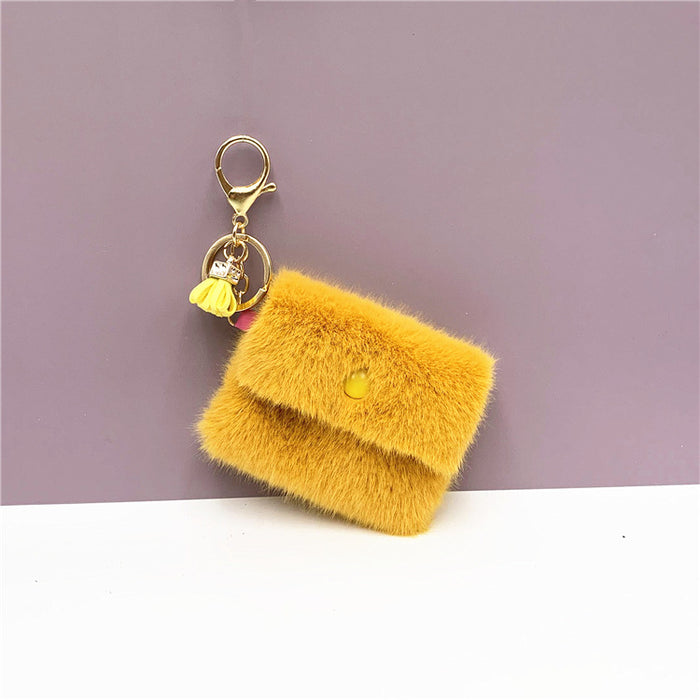 Wholesale Mini Coin Purse Keychain Candy Color Cute Coin Key Bag Pendant Data Cable Storage Bag Keychain