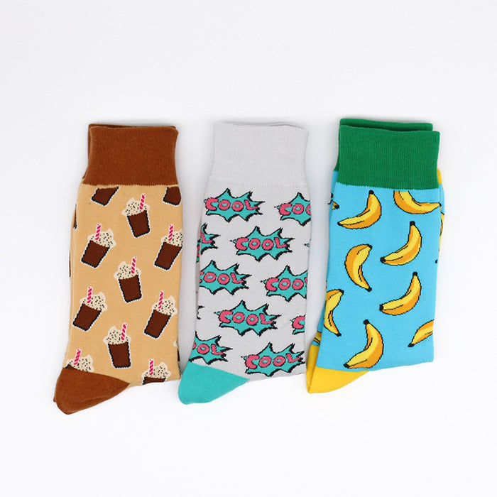 Wholesale Large socks, trendy socks, cotton socks, jacquard cartoon high tube socks, long socks